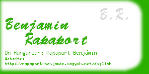 benjamin rapaport business card